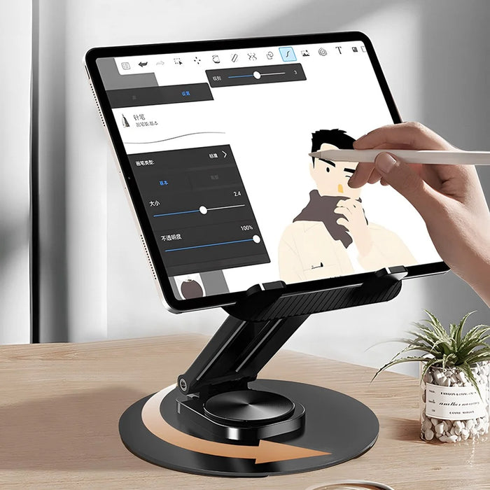 COTECI BS-012 Tablet Telescopic Rotating Bracket Adjustable Angle Laptop Stand with Anti Slip Base - 4