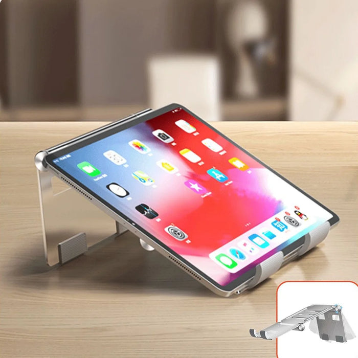 BENWIS 3 in 1 Foldable Laptop Tablet Stand Aluminum Alloy Multi-Function Notebook Tablet Phone Desktop Holder - 7