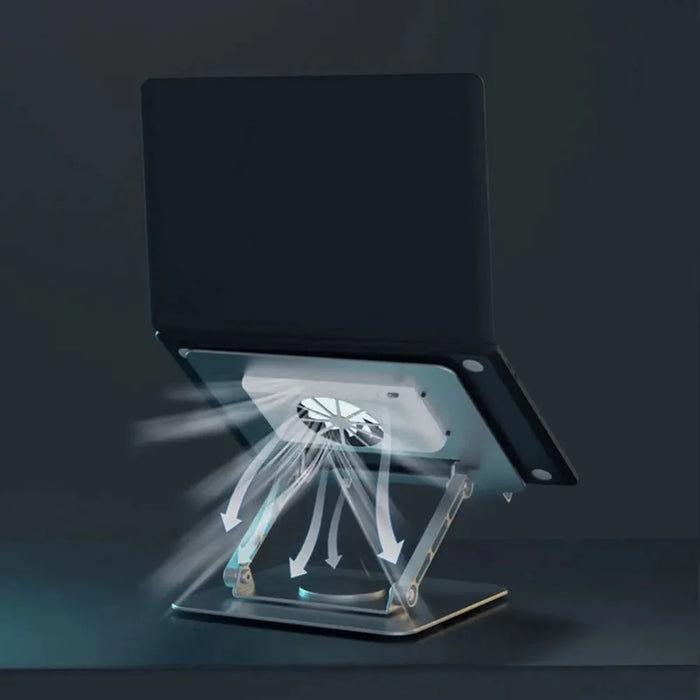 Semiconductor Cooling Laptop Stand 360 Degree Rotating Adjustable Height Notebook Cooler - 4