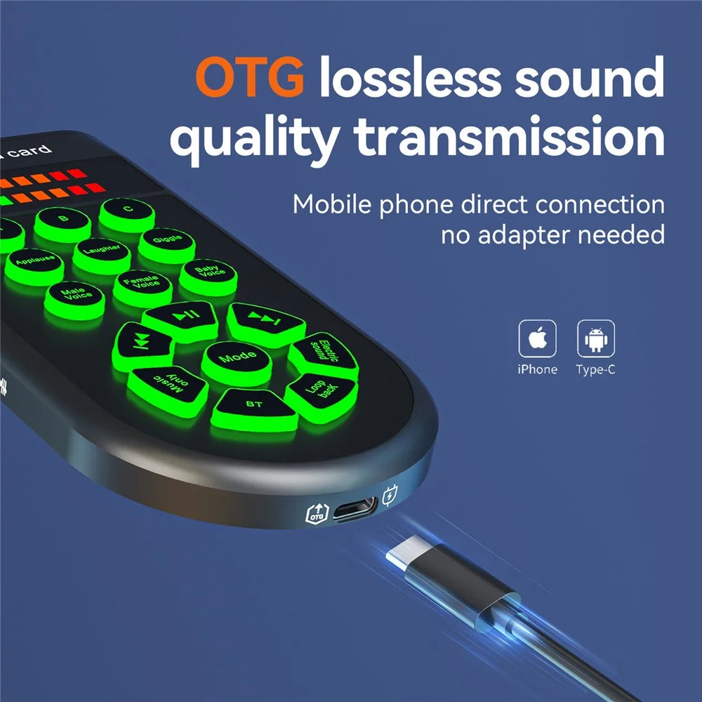 Z8 Handheld Voice Changer for Phone / Computer Karaoke Recording Live Streaming Gaming - 7
