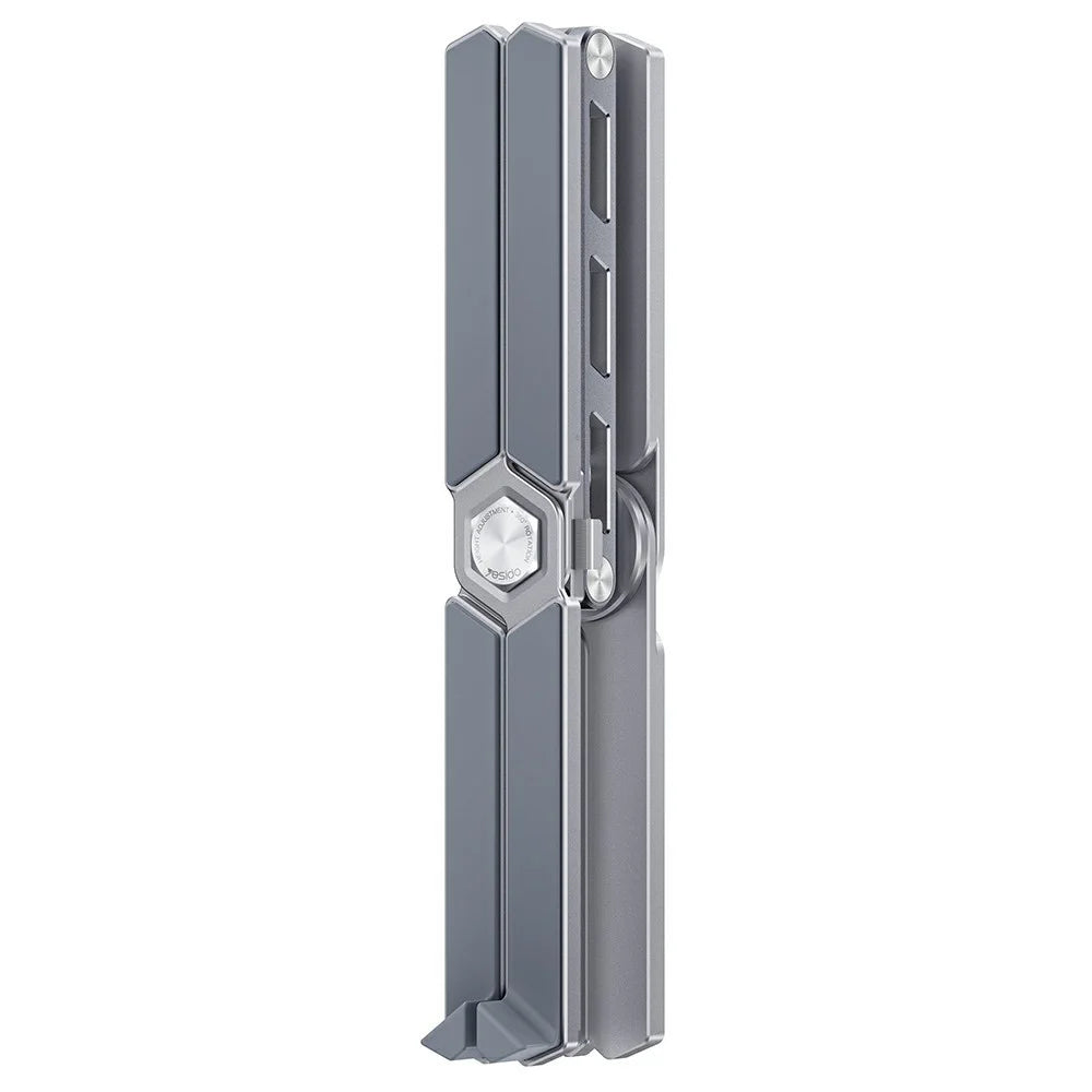 YESIDO LP09 Aluminum Laptop Stand Height Adjustable Foldable Notebook Riser for Home  /  Office  /  Travel - Silver - 1