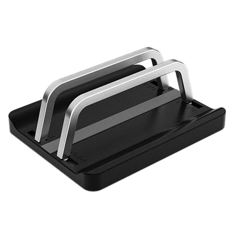 L500 Single Slot Vertical Laptop Stand ABS + Aluminum Alloy Adjustable Desktop Notebook Storage Holder Support - Black - 1