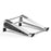 BLUEENDLESS ST809 8 in 1 Laptop Stand Type-C Hub with DP 1.2 + RJ45 + 4K 60Hz HD + PD 100W + 2 USB 3.0 + TF Card Reader - Silver Grey - 1