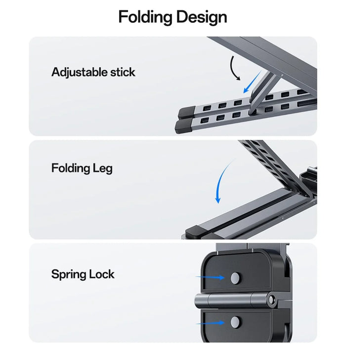 YESIDO LP10 Laptop Stand Foldable Adjustable Height Cooling Pad Notebook Laptop Holder - 7