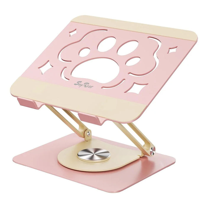 SAYROSE VZC1 360 Degree Adjustable Laptop Stand Foldable Height Adjustable Notebook Holder for 11-17.3 Inch Laptops - Pink - 1
