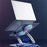 R-JUST HZ13-1 Laptop Bracket with Dual Cooling Fan and Colorful Light 360 Degree Rotating Height Adjustable Notebook Stand - Grey - 2