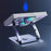 R-JUST HZ13-1 Laptop Bracket with Dual Cooling Fan and Colorful Light 360 Degree Rotating Height Adjustable Notebook Stand - Grey - 6