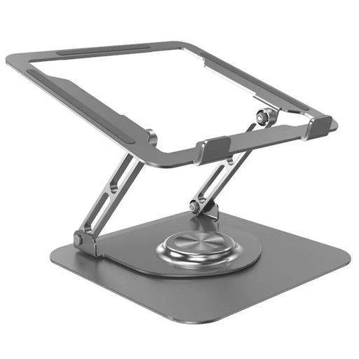 D147 360 Degree Rotating Laptop Lifting Bracket Aluminum Alloy Notebook Cooler Desktop Stand - Grey - 1