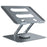 D086 Desktop Laptop Lifting Bracket 360 Degree Rotating Aluminum Alloy Folding Notebook Stand - Dark Grey - 1