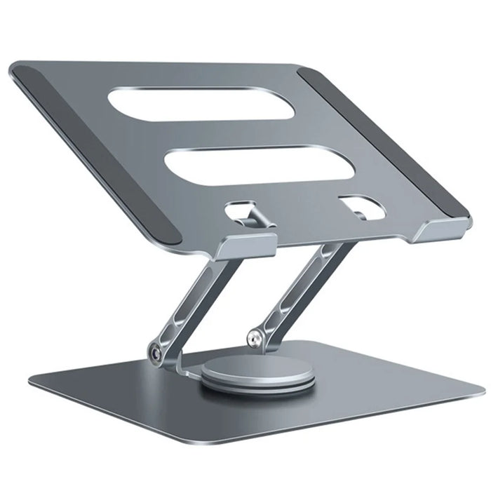D086 Desktop Laptop Lifting Bracket 360 Degree Rotating Aluminum Alloy Folding Notebook Stand - Dark Grey - 1