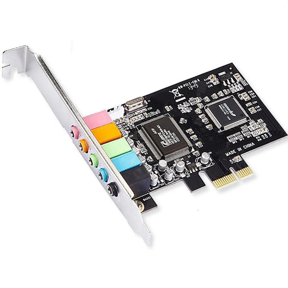 PCIe 5.1 Channels Sound Card CMI8738 Chip PCI Express Surround 3D Audio Card for Computer - 1