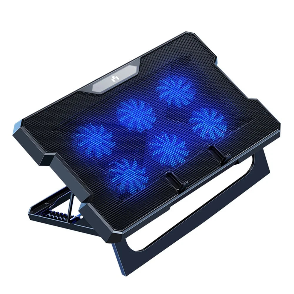 MCHOSE CR169 Laptop Cooler Cooling Pad Portable Height Adjustable Laptop Cooling Fan Stand Holder Riser Compatible with MacBook Air Pro Dell HP Laptop Notebook Under 18'' - 2