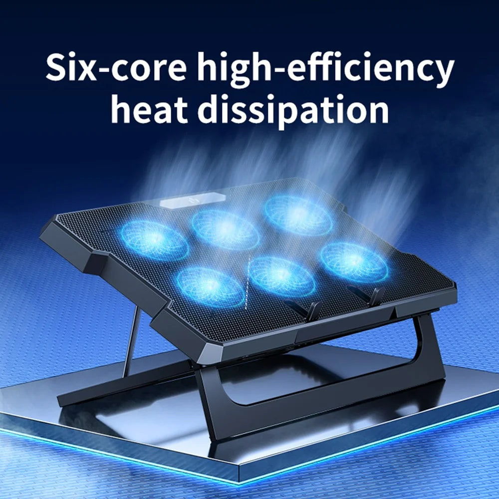 MCHOSE CR169 Laptop Cooler Cooling Pad Portable Height Adjustable Laptop Cooling Fan Stand Holder Riser Compatible with MacBook Air Pro Dell HP Laptop Notebook Under 18'' - 5