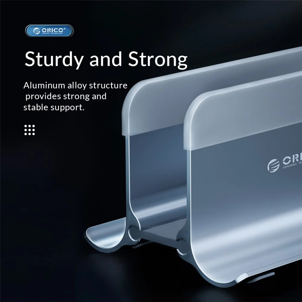 ORICO ORICO-NPB2 Notebook Vertical Aluminum Alloy Bracket Desktop Laptop Holder Stand - Grey - 7