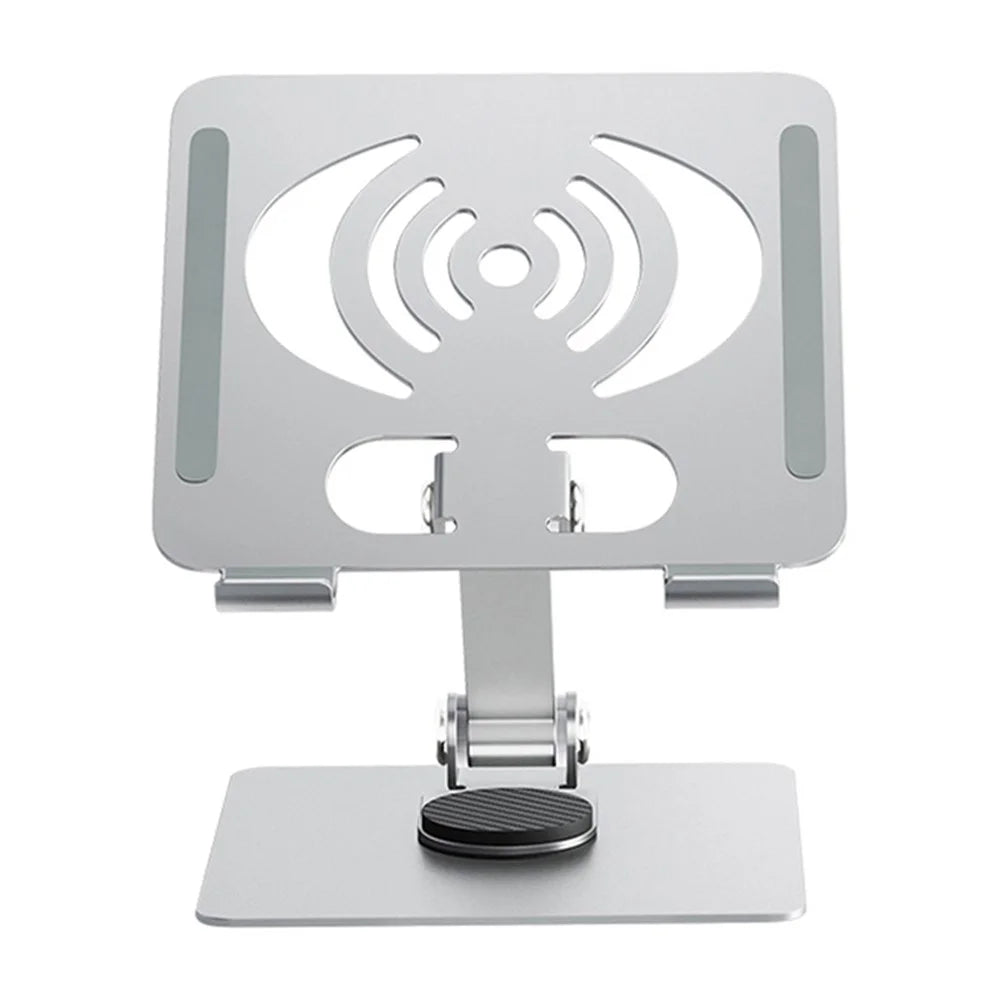 L-13 360-Degree Rotatable Desktop Tablet Holder Stand Foldable Aluminum Alloy Tablet Bracket - Silver - 1