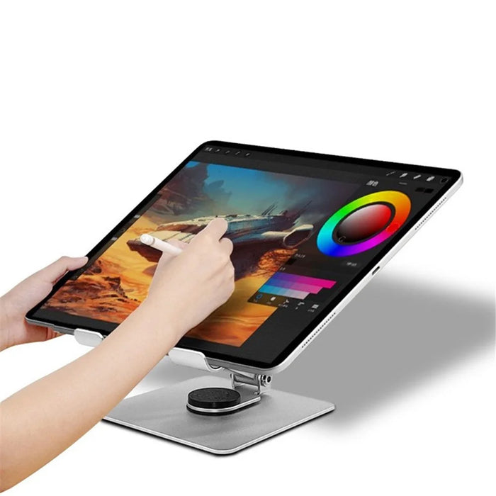 Foldable Tablet Stand Holder Aluminum Alloy 6-14 Inch Smartphone Stand Desktop Mount for Hands-free Use - 3