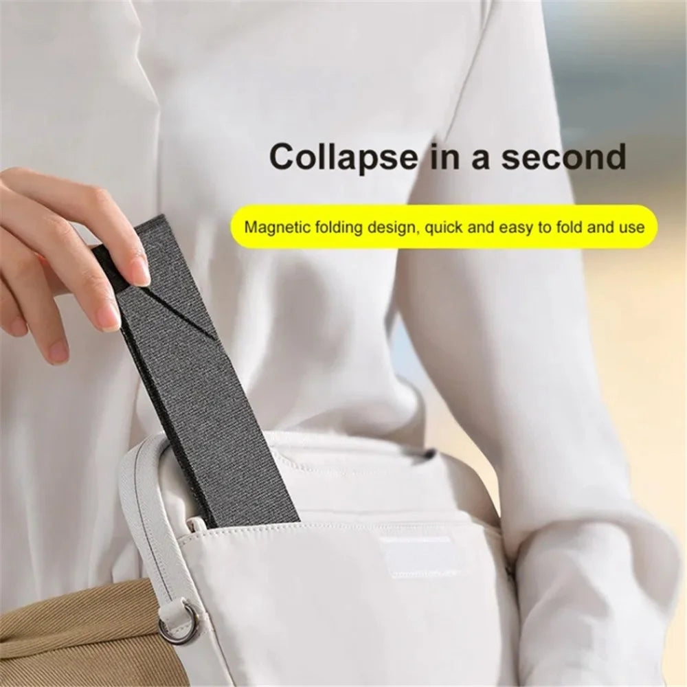 Desktop Zinc Alloy Laptop Holder Lightweight Portable Magnetic Folding Notebook Stand - Silver - 7