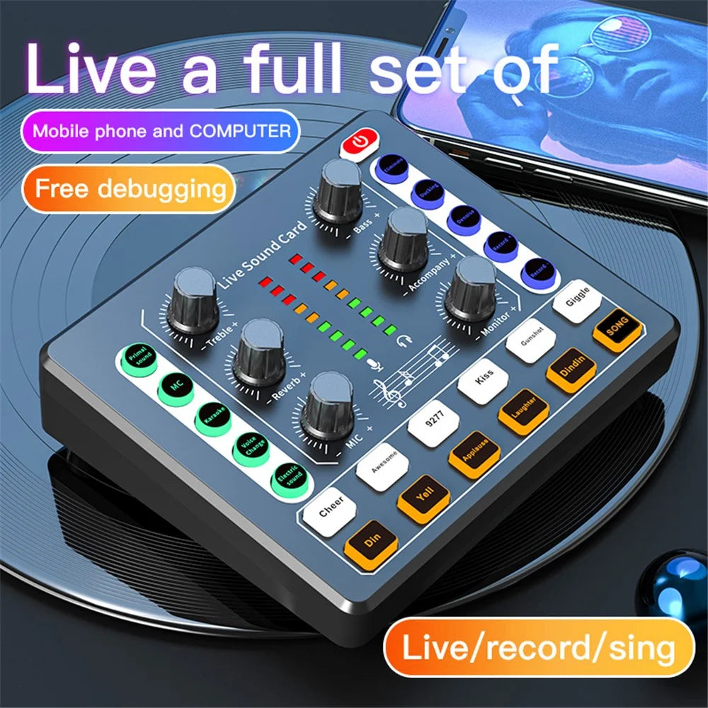 105+M8 BM800 Condenser Microphone Kit Sound Card for Music Recording Karaoke Singing Live Streaming - Black - 2