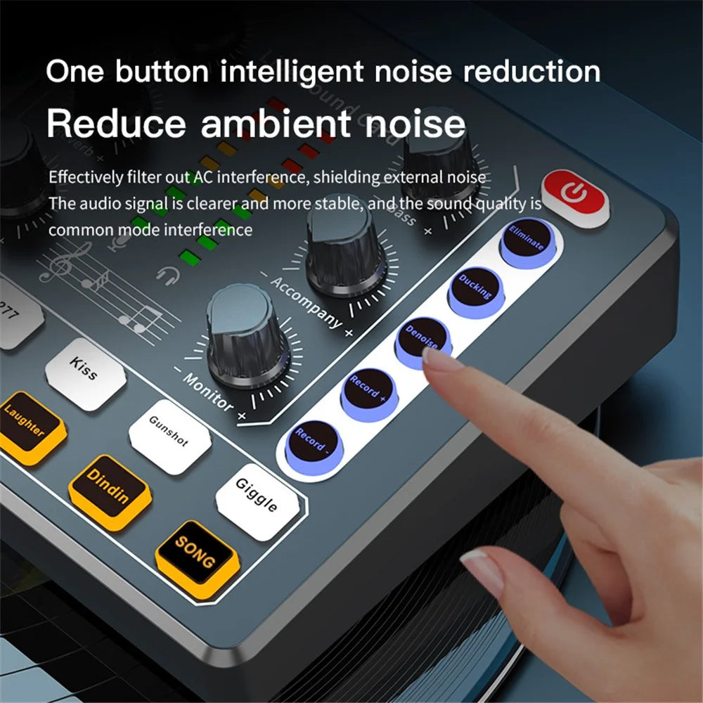 105+M8 BM800 Condenser Microphone Kit Sound Card for Music Recording Karaoke Singing Live Streaming - Black - 4