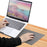 1020 Multifunctional Integrated PU Leather Mouse Pad Laptop Stand Mount Holder Mousepad Desk Mat - Grey - 2
