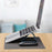 1020 Multifunctional Integrated PU Leather Mouse Pad Laptop Stand Mount Holder Mousepad Desk Mat - Grey - 4