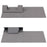 1020 Multifunctional Integrated PU Leather Mouse Pad Laptop Stand Mount Holder Mousepad Desk Mat - Grey - 6