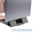 1124 Foldable PU Leather+Magnet Laptop Stand Mount Holder Notebook Computer Riser Bracket - Dark Grey - 2