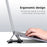1124 Foldable PU Leather+Magnet Laptop Stand Mount Holder Notebook Computer Riser Bracket - Dark Grey - 6
