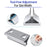 C4 Adjustable Width Single Slot Storage Base for Notebooks and Tablets Aluminum Alloy Desk Stand - Silver - 4