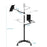 UP-9L Dual Arm Lifting Floor Stand with Wheels for Smartphone / Tablet / Laptop - Silver - 7