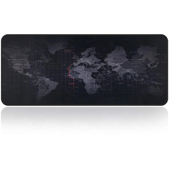 World Map Pattern RGB Luminous Mouse Pad Large Gaming Keyboard Mouse Mat Non-slip Desk Mat 800 x 300mm - 2