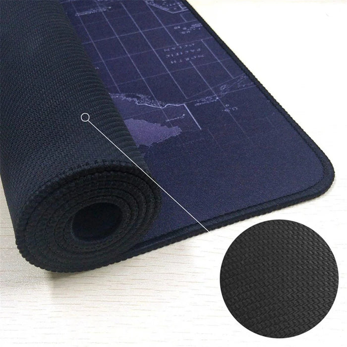 World Map Pattern RGB Luminous Mouse Pad Large Gaming Keyboard Mouse Mat Non-slip Desk Mat 800 x 300mm - 7