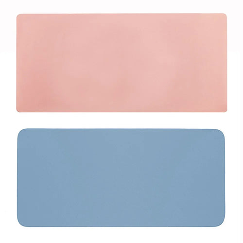 30x60cm Large Size PU Leather Double Sided Mouse Pad Waterproof Non-slip Mouse Mat Office Laptop Desk Mat - Pink/Blue - 1