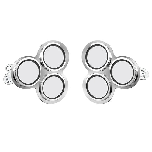 2Pcs For Meta Quest 3S Front Lens Alloy + Tempered Glass Anti-Explosion Protective Film - Silver - 1
