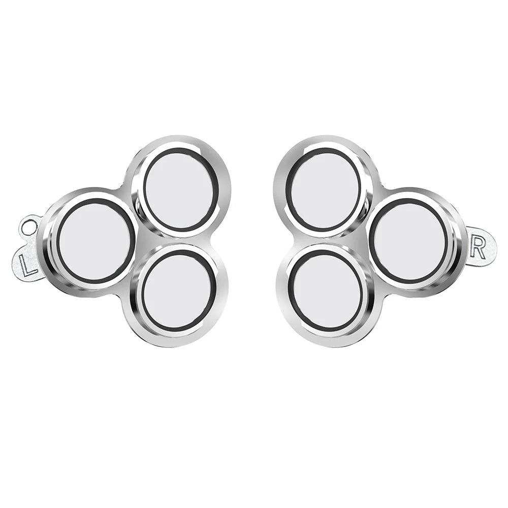 2Pcs For Meta Quest 3S Front Lens Alloy + Tempered Glass Anti-Explosion Protective Film - Silver - 1