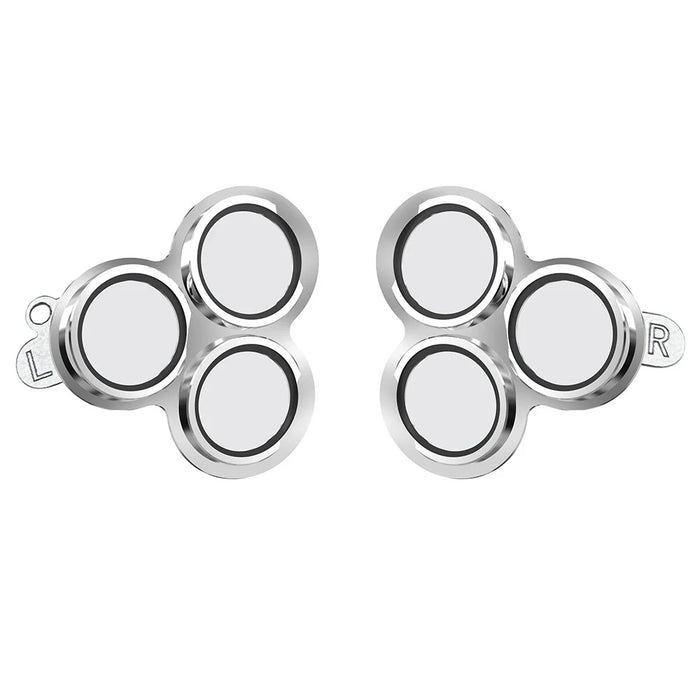 2Pcs For Meta Quest 3S Front Lens Alloy + Tempered Glass Anti-Explosion Protective Film - Silver - 1