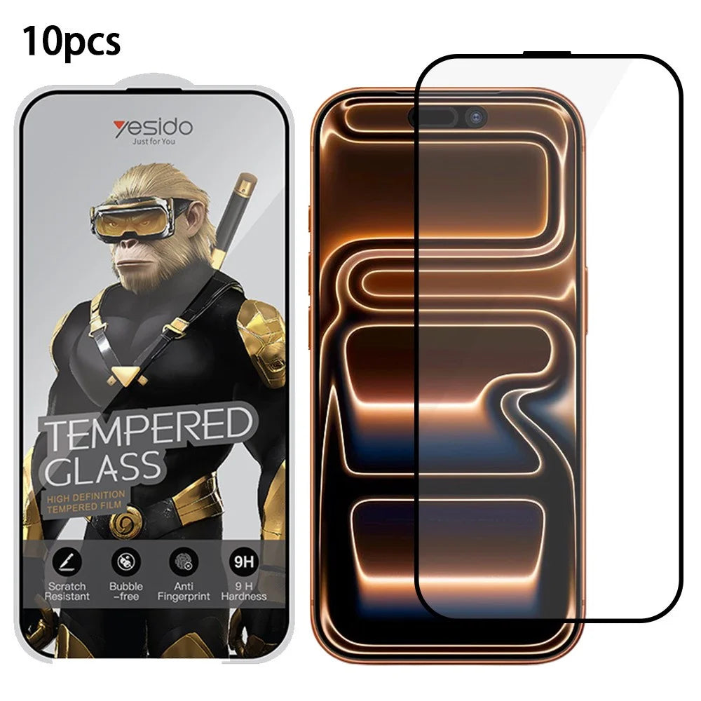 YESIDO TG32 10Pcs / Set For iPhone 17 Pro Max HD Full Screen Protector 9H Hardness Anti Fingerprint Tempered Glass Film - 1