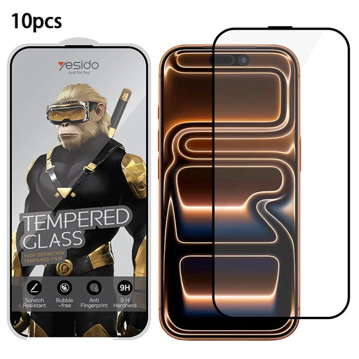 YESIDO TG32 10Pcs / Set For iPhone 17 Pro Max HD Full Screen Protector 9H Hardness Anti Fingerprint Tempered Glass Film - 1