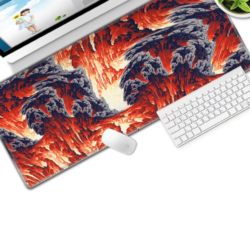 Gaming Keyboard Mouse Pad Colorful Pattern Large Size Desk Mat Mousepad for PC Computer Laptop, Size: 500x1000x3mm - Style 11 - 1