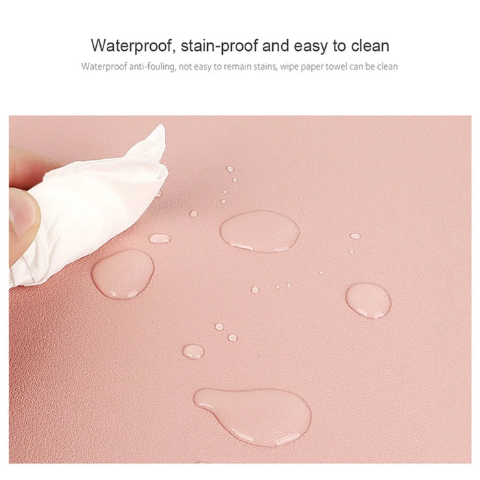 ZD01 90x40cm Extra Large Office Computer Desk Mat Double-sided Table Keyboard Mouse Pad - Pink/Silver - 3