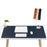 ZD02 80x40cm PU Leather Large Office Computer Desk Mat Double-sided Keyboard Mouse Pad - Royal Blue/Army Green - 2