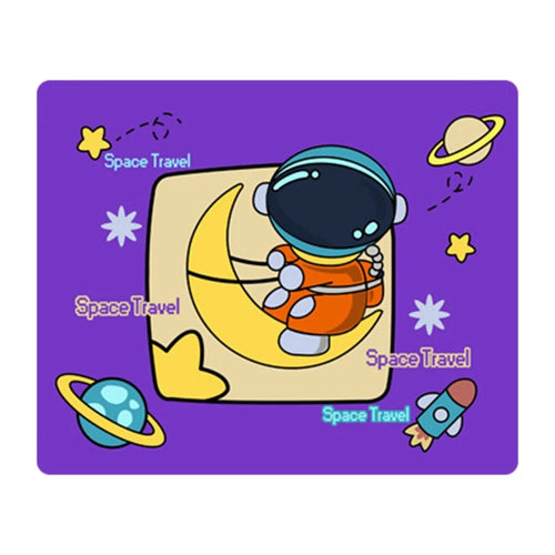 MEILEER HY1228 290x240x3mm Thicken Rubber Computer Mouse Pad Home Office Edge Overlocking Mice Mat - Astronaut - 1