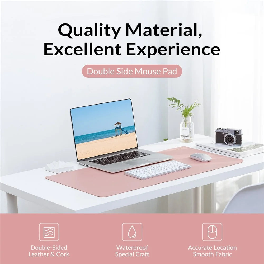 ORICO ORICO-CMP23-CF 200x300mm Dual-sided Cork Mouse Pad Home Office Computer Mice Mat - Pink - 2