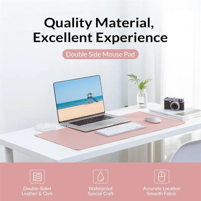 ORICO ORICO-CMP36-CF 300x600mm Dual-sided Cork Mouse Pad Computer Laptop Mouse Mat - Pink - 2