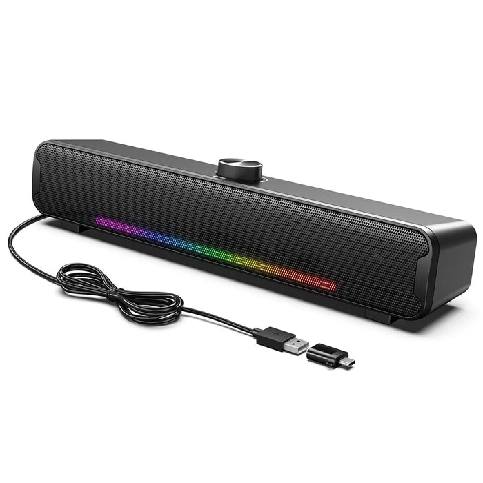 ONIKUMA L16 Wired Desktop Soundbar Speaker RGB Light HiFi Music Subwoofer Support Bluetooth-compatible Connection - 1