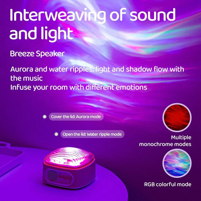 JN158 Retro Vinyl Record Player Bluetooth-compatible Speaker Portable Atmosphere Projection Lamp - White - 4