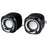 EZEEY A1 One Pair 3.5mm+USB Mini Square Wired Speaker Computer Multimedia Desktop Speaker Box for Tablet, Laptop, Phone - Black - 1