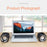 EZEEY A1 One Pair 3.5mm+USB Mini Square Wired Speaker Computer Multimedia Desktop Speaker Box for Tablet, Laptop, Phone - Black - 5