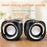 EZEEY A1 One Pair 3.5mm+USB Mini Square Wired Speaker Computer Multimedia Desktop Speaker Box for Tablet, Laptop, Phone - Black - 7