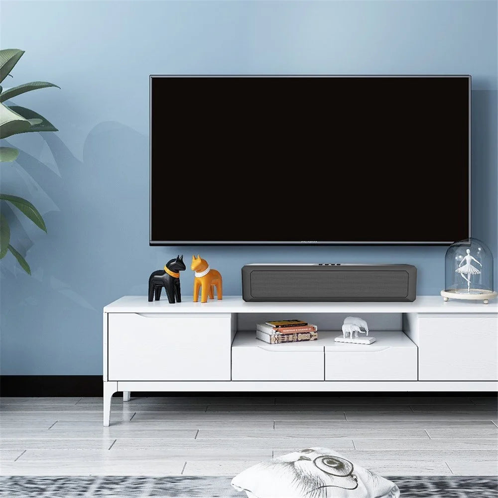 RGB Light Desktop Bluetooth-compatible Speaker Soundbar HiFi Stereo TV Computer Loudspeaker - 2
